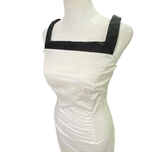 The Limited Vintage 90s Stretch Two Tone Fit Flare Dress Size 2 - Picture 2 of 7